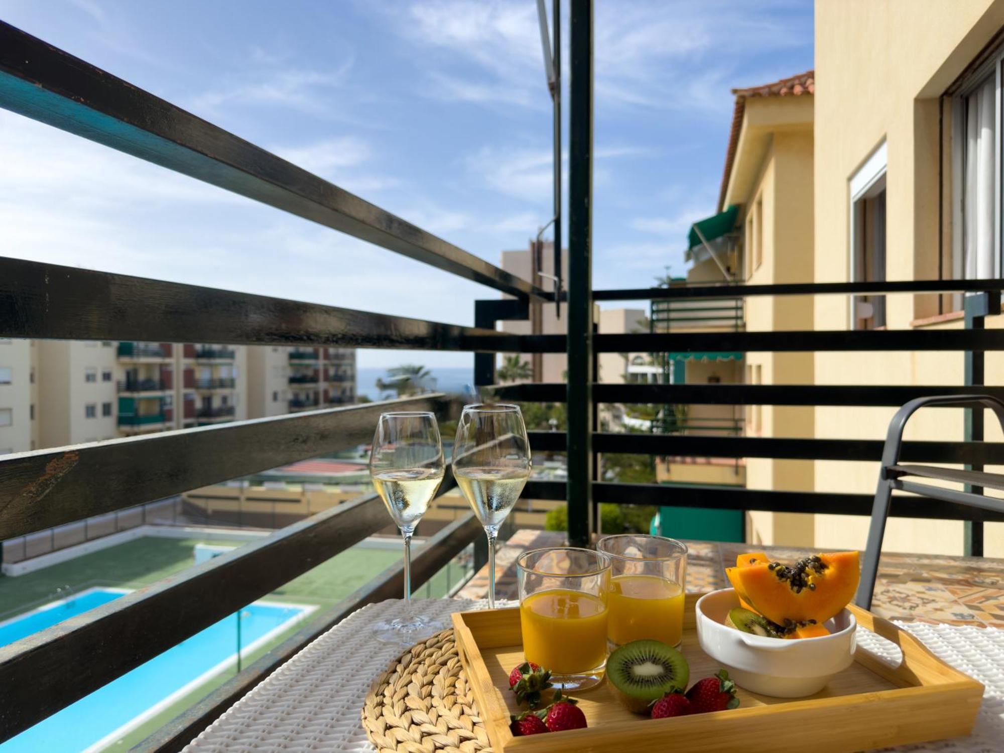 Amazing 3-Bedroom Apartment. Pool And Sea View! ロスクリスティアーノス エクステリア 写真